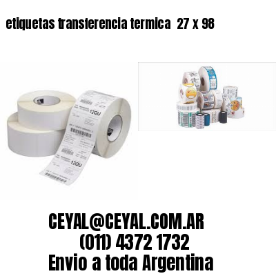 etiquetas transferencia termica  27 x 98