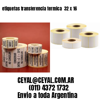 etiquetas transferencia termica  32 x 16