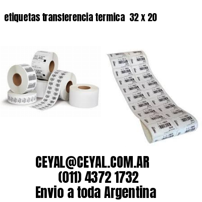 etiquetas transferencia termica  32 x 20