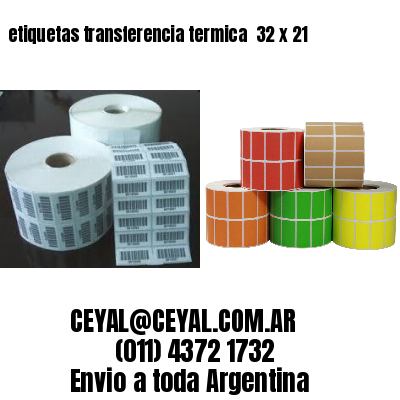 etiquetas transferencia termica  32 x 21