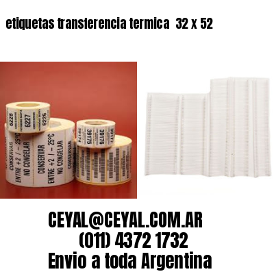 etiquetas transferencia termica  32 x 52