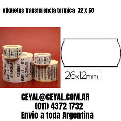 etiquetas transferencia termica  32 x 60