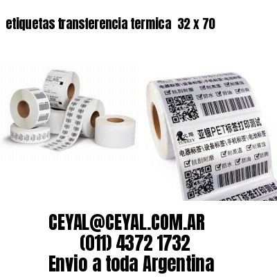 etiquetas transferencia termica  32 x 70