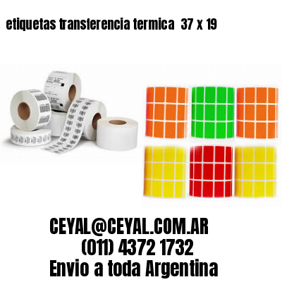 etiquetas transferencia termica  37 x 19