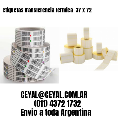 etiquetas transferencia termica  37 x 72