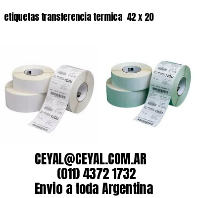 etiquetas transferencia termica  42 x 20