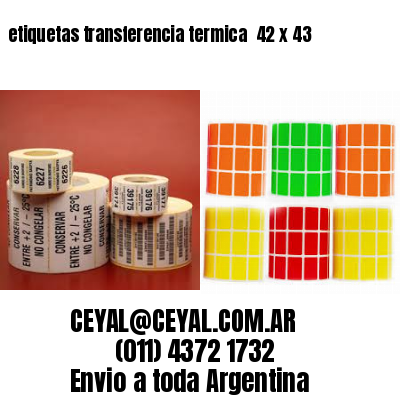 etiquetas transferencia termica  42 x 43