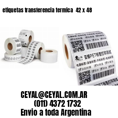 etiquetas transferencia termica  42 x 48