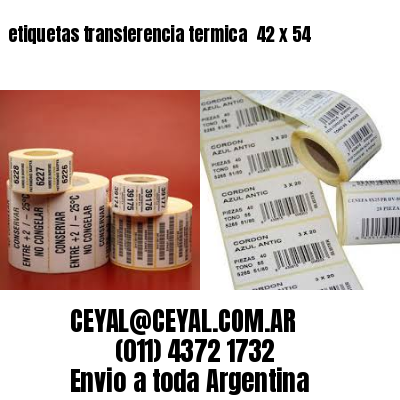 etiquetas transferencia termica  42 x 54