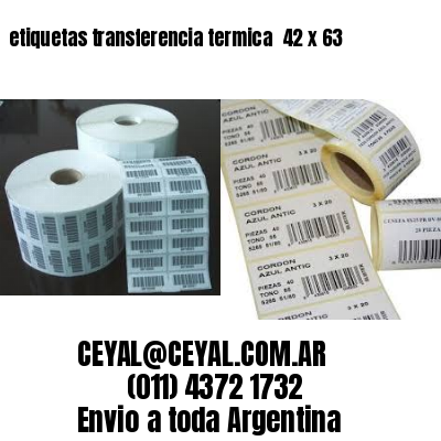 etiquetas transferencia termica  42 x 63