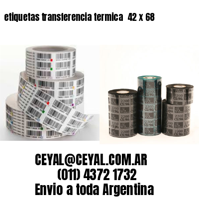 etiquetas transferencia termica  42 x 68