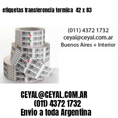 etiquetas transferencia termica  42 x 83