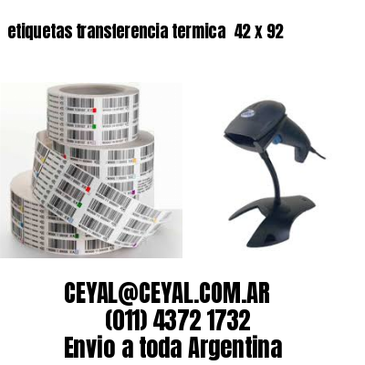 etiquetas transferencia termica  42 x 92