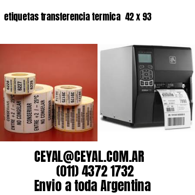 etiquetas transferencia termica  42 x 93