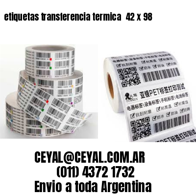 etiquetas transferencia termica  42 x 98