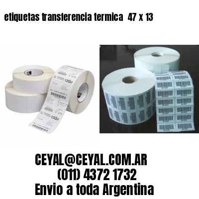 etiquetas transferencia termica  47 x 13