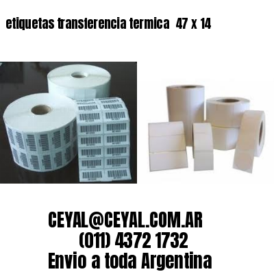 etiquetas transferencia termica  47 x 14