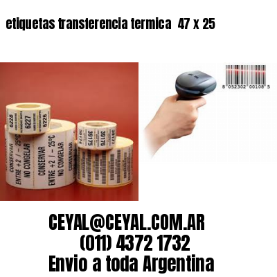 etiquetas transferencia termica  47 x 25