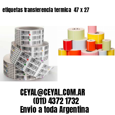 etiquetas transferencia termica  47 x 27