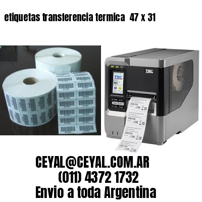 etiquetas transferencia termica  47 x 31