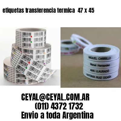 etiquetas transferencia termica  47 x 45