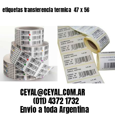 etiquetas transferencia termica  47 x 56