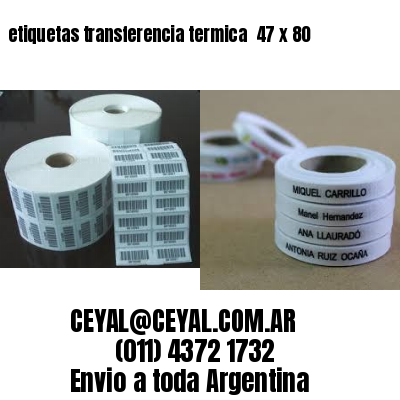 etiquetas transferencia termica  47 x 80
