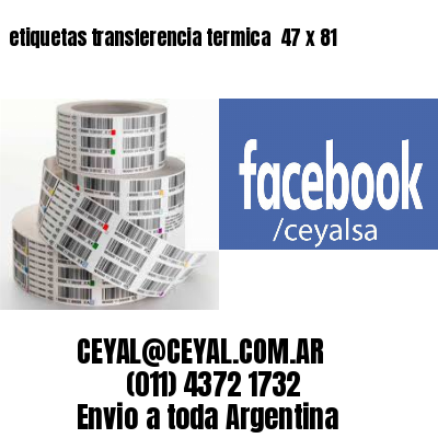 etiquetas transferencia termica  47 x 81
