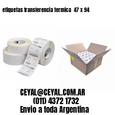 etiquetas transferencia termica  47 x 94