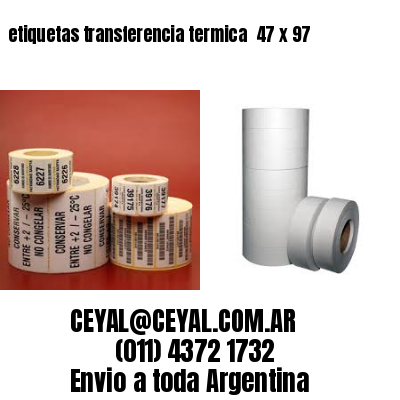 etiquetas transferencia termica  47 x 97