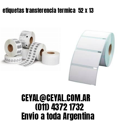 etiquetas transferencia termica  52 x 13