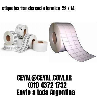 etiquetas transferencia termica  52 x 14