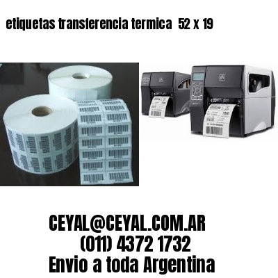 etiquetas transferencia termica  52 x 19
