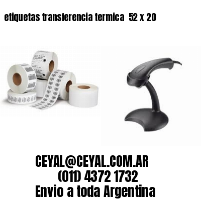 etiquetas transferencia termica  52 x 20