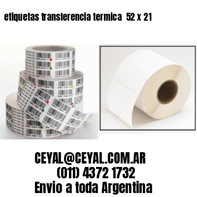 etiquetas transferencia termica  52 x 21