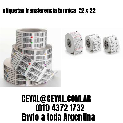 etiquetas transferencia termica  52 x 22