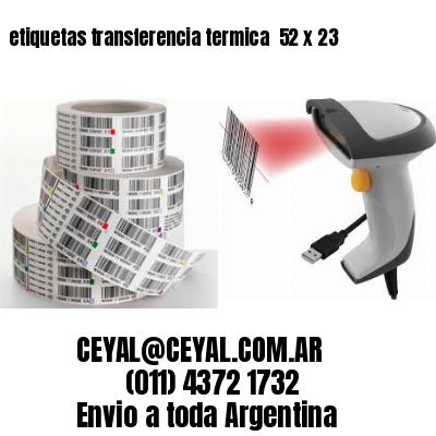 etiquetas transferencia termica  52 x 23