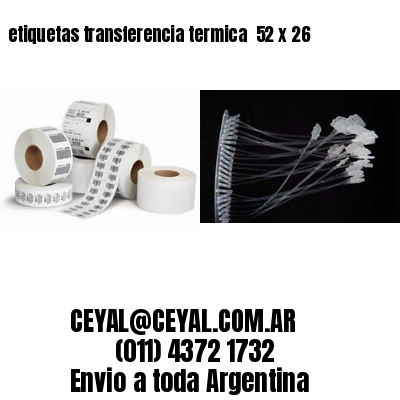 etiquetas transferencia termica  52 x 26