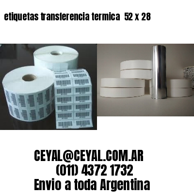 etiquetas transferencia termica  52 x 28