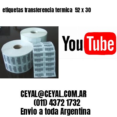 etiquetas transferencia termica  52 x 30
