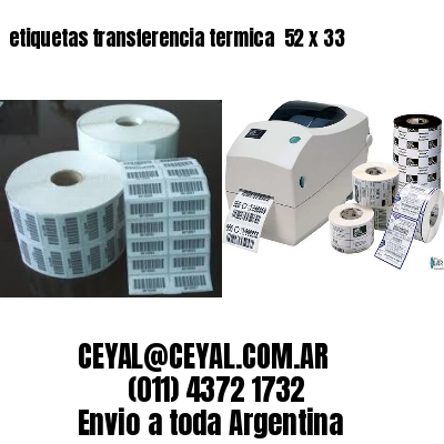 etiquetas transferencia termica  52 x 33