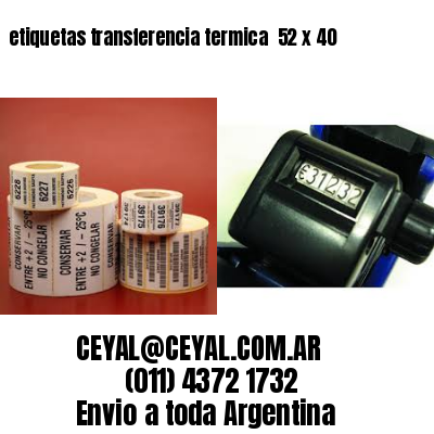 etiquetas transferencia termica  52 x 40