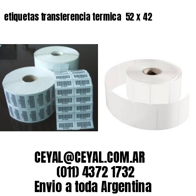 etiquetas transferencia termica  52 x 42