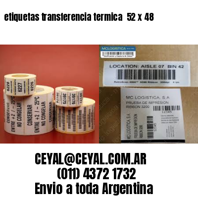 etiquetas transferencia termica  52 x 48