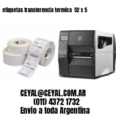 etiquetas transferencia termica  52 x 5