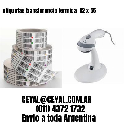 etiquetas transferencia termica  52 x 55