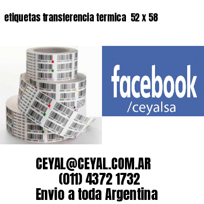 etiquetas transferencia termica  52 x 58