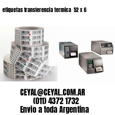 etiquetas transferencia termica  52 x 6