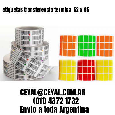 etiquetas transferencia termica  52 x 65
