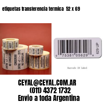 etiquetas transferencia termica  52 x 69